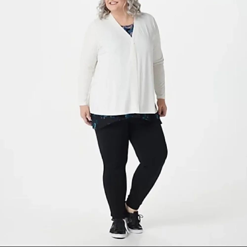 Lori Goldstein Rayon 230 with Lace Back Cardigan